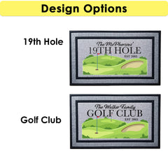 19th Hole Golf Welcome Indoor/Outdoor Door Mat