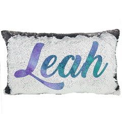 Handmade Personalized Ombre Name Rectangle Sequin Pillow Case