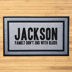 Personalized Family Don't End With Blood Indoor/Outdoor Door Mat