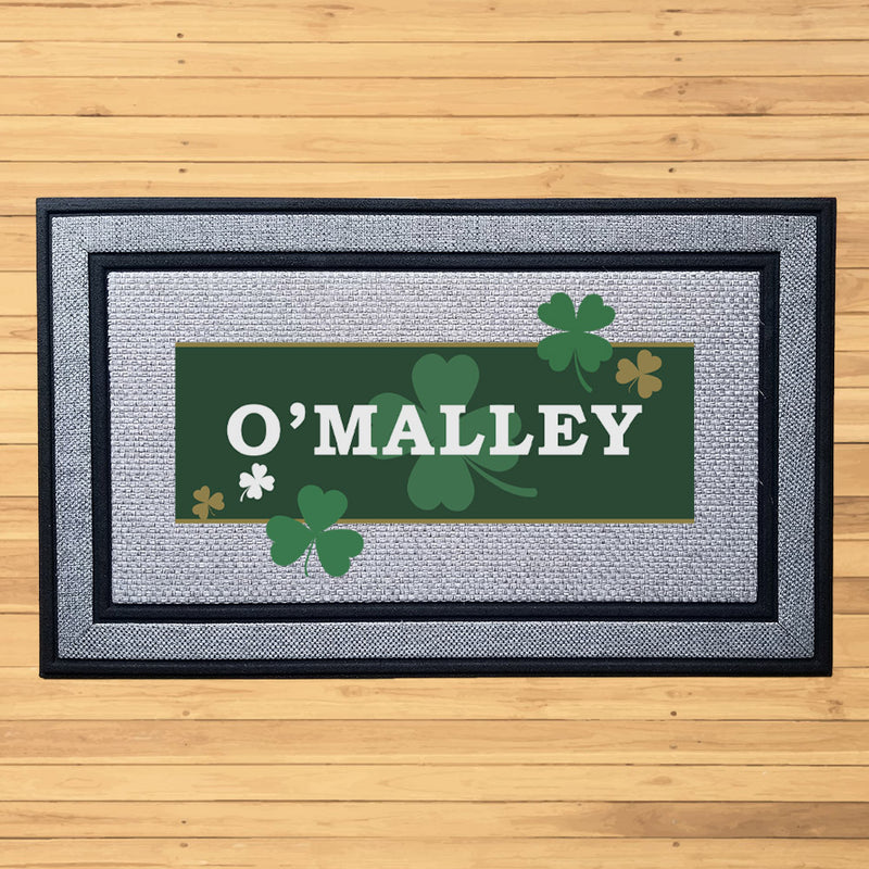 Personalized Clover Badge Indoor/Outdoor Door Mat