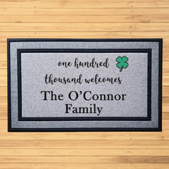 Personalized Thousand Welcomes Indoor/Outdoor Door Mat