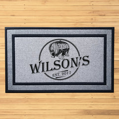 Personalized Beer Barrel Indoor/Outdoor Door Mat