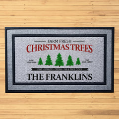 Personalized Farm Fresh Christmas Indoor/Outdoor Door Mat