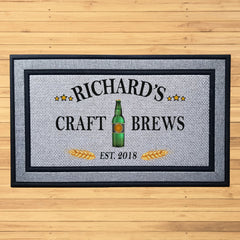 Personalized Craft Brews Indoor/Outdoor Door Mat