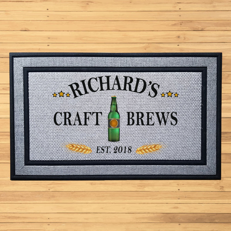 Personalized Craft Brews Indoor/Outdoor Door Mat