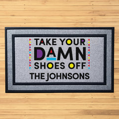 Personalized Shoes Off Indoor/Outdoor Door Mat