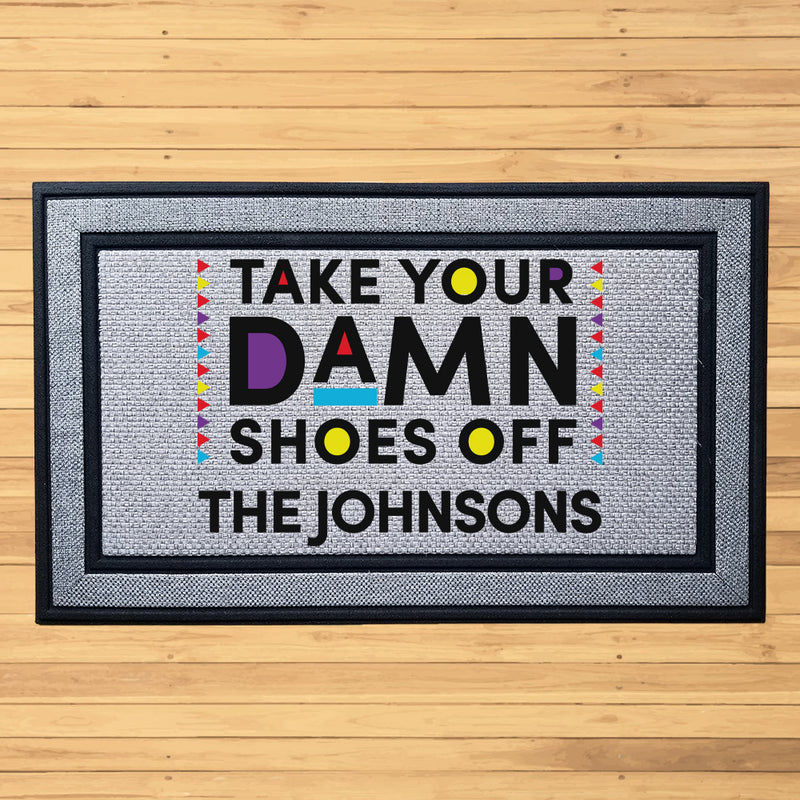 Personalized Shoes Off Indoor/Outdoor Door Mat