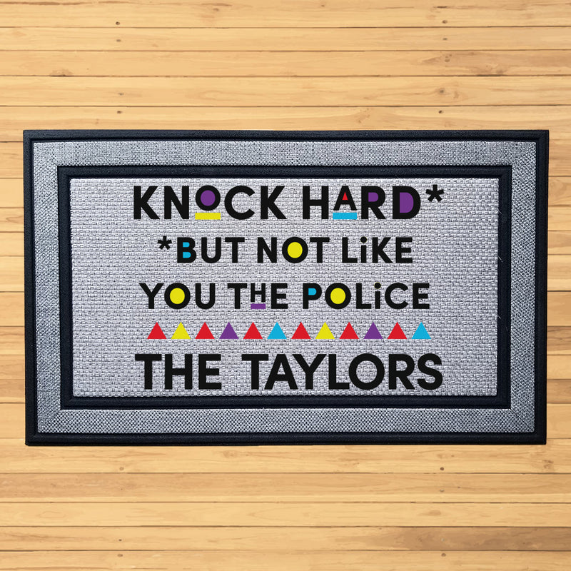 Personalized Knock Hard Indoor/Outdoor Door Mat