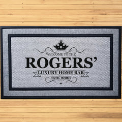 Personalized Luxury Crown Home Bar Indoor/Outdoor Door Mat