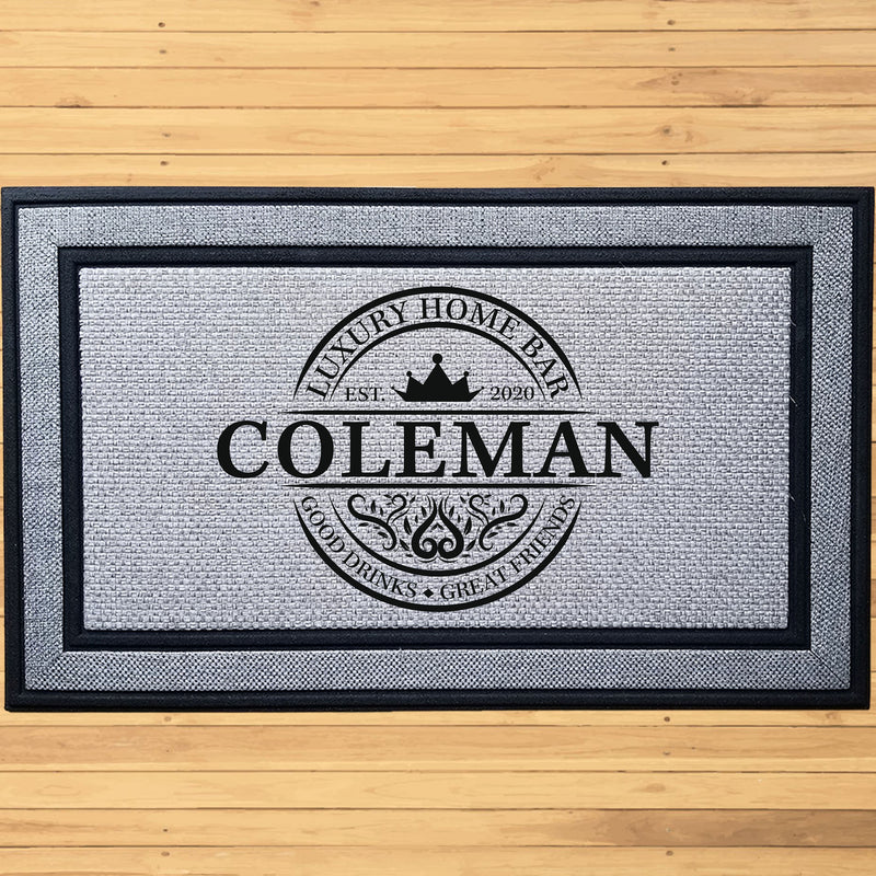 Personalized Luxury Home Bar Indoor/Outdoor Door Mat