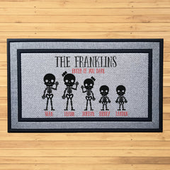 Personalized Skeleton Family Indoor/Outdoor Door Mat