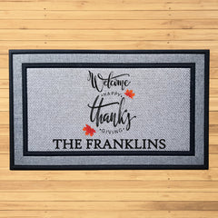 Personalized Welcome Thanksgiving Theme Indoor/Outdoor Door Mat