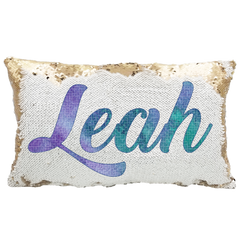 Handmade Personalized Ombre Name Rectangle Sequin Pillow Case