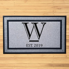 Personalized Simple Initial Indoor/Outdoor Door Mat