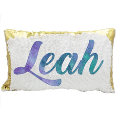Handmade Personalized Ombre Name Rectangle Sequin Pillow Case