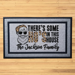 Personalized There's Some Ho's Holiday Indoor/Outdoor Door Mat