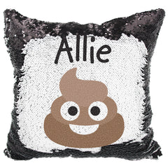 Handmade Personalized Emoji Reversible Sequin Pillow Case