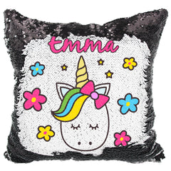 Handmade Personalized Cute Unicorn Sequin Pillow Case