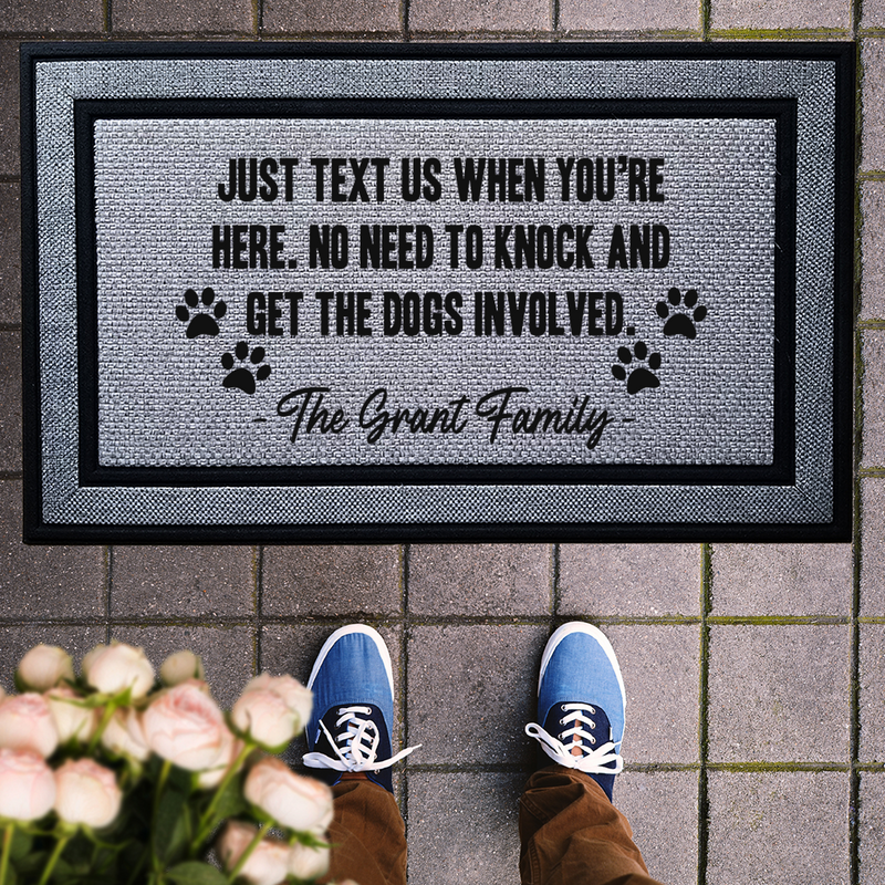 Just Text Us Indoor/Outdoor Door Mat