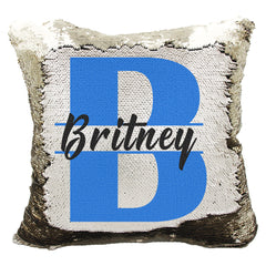 Handmade Personalized Monogram Initial Reversible Sequin Pillow Case