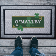 Personalized Clover Badge Indoor/Outdoor Door Mat