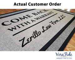 Come Back With A Warrant Doormat - Personalized