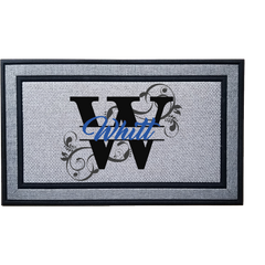 Personalized Fancy Initial Indoor/Outdoor Door Mat