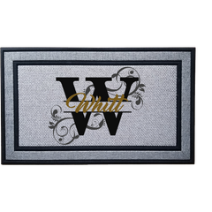 Personalized Fancy Initial Indoor/Outdoor Door Mat