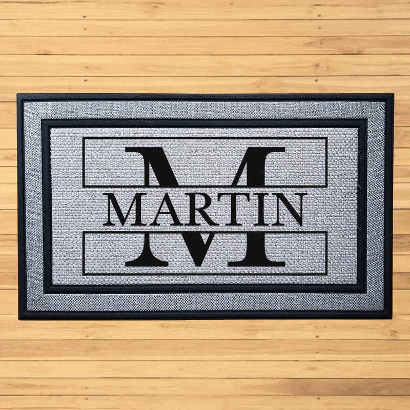 Personalized Block Out Name Indoor/Outdoor Door Mat