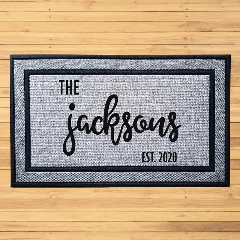 Personalized Script Name Indoor/Outdoor Door Mat