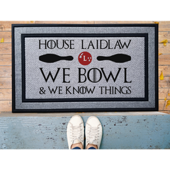 Personalized Bowlers Know Everything Indoor/Outdoor Welcome Mat