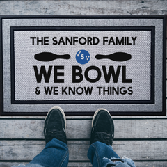 Personalized Bowlers Know Everything Indoor/Outdoor Welcome Mat