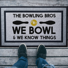 Personalized Bowlers Know Everything Indoor/Outdoor Welcome Mat