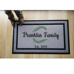 Personalized Wreath Indoor/Outdoor Door Mat