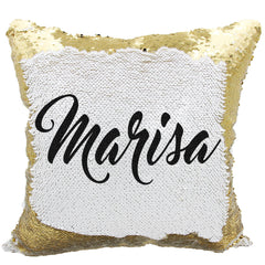 Handmade Personalized Script Name Sequin Pillow Case
