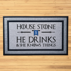 We Drink and We Know Things Multi Options Indoor/Outdoor Door Mat