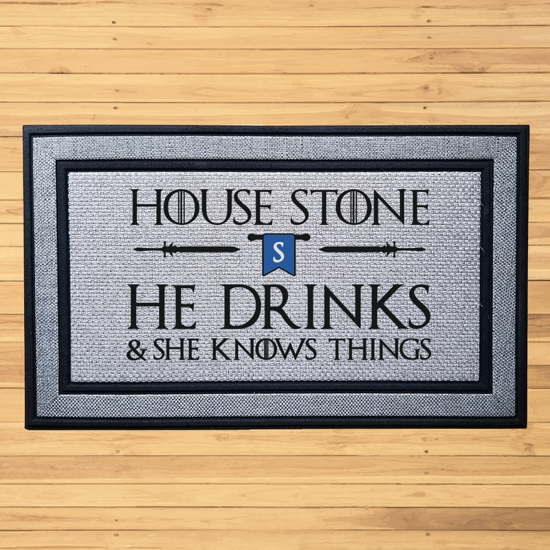 We Drink and We Know Things Multi Options Indoor/Outdoor Door Mat