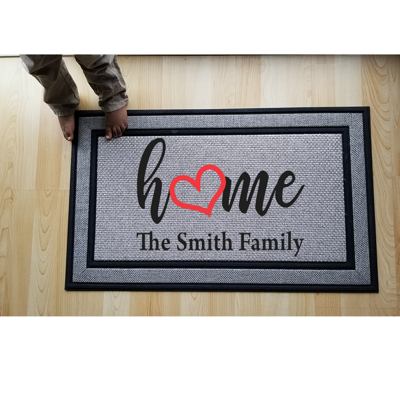 Personalized Home Heart Indoor/Outdoor Door Mat