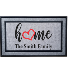 Personalized Home Heart Indoor/Outdoor Door Mat