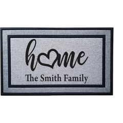 Personalized Home Heart Indoor/Outdoor Door Mat