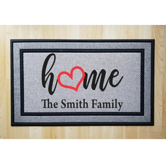 Personalized Home Heart Indoor/Outdoor Door Mat