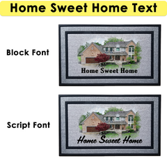 Personalized Watercolor House Photo Indoor/Outdoor Door Mat