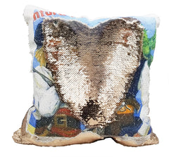 Handmade Custom Photo Sequin Pillow Case