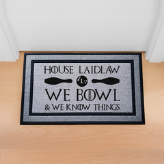 Personalized Bowlers Know Everything Indoor/Outdoor Welcome Mat