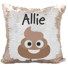 Handmade Personalized Emoji Reversible Sequin Pillow Case