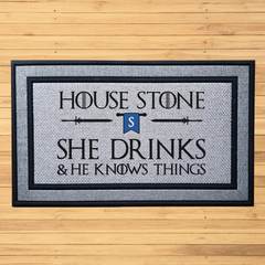 We Drink and We Know Things Multi Options Indoor/Outdoor Door Mat