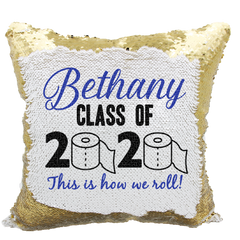 Handmade Personalized 2020 Graduate Reversible Sequin Pillow Case