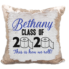 Handmade Personalized 2020 Graduate Reversible Sequin Pillow Case