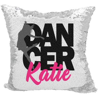 Handmade Personalized Dancer Reversible Sequin Pillow Case