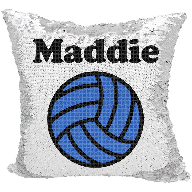 Handmade Personalized Volleyball Reversible Sequin Pillow Case
